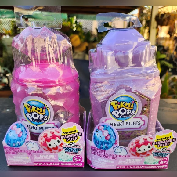 A Bundle of 2 Pikmi Pops scented shimmer puff plush toy- New! COLORS MAY VARY - Picture 1 of 4